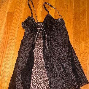 Leopard Print Spaghetti Strap Dress